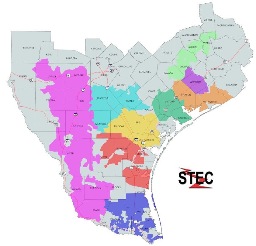 STEC Service Area Map