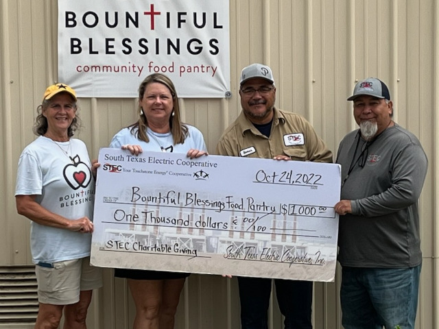 Bountiful Blessings Food Pantry check presentation