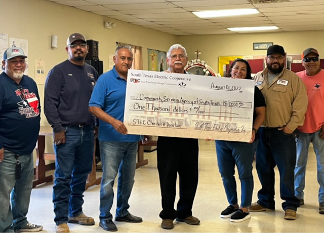 Community Services Agency of South Texas check presentation
