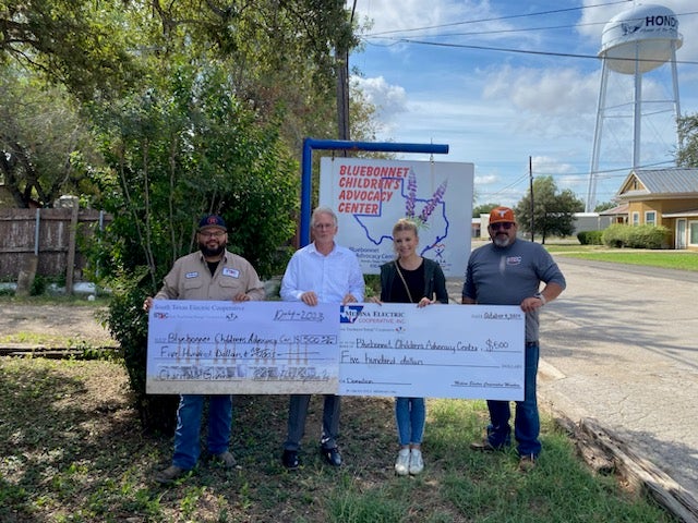 Bluebonnet Children's Advocacy Center check presentation