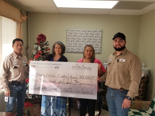 Family Crisis Center of Harlingen check presentation