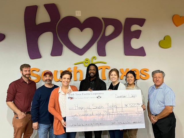 Hope of South Texas check presentation