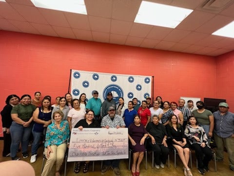 Literacy Volunteers of Laredo check presentation