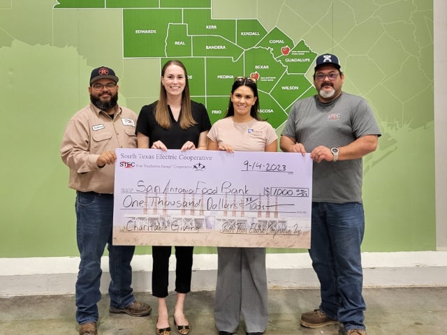 San Antonio Food Bank check presentation