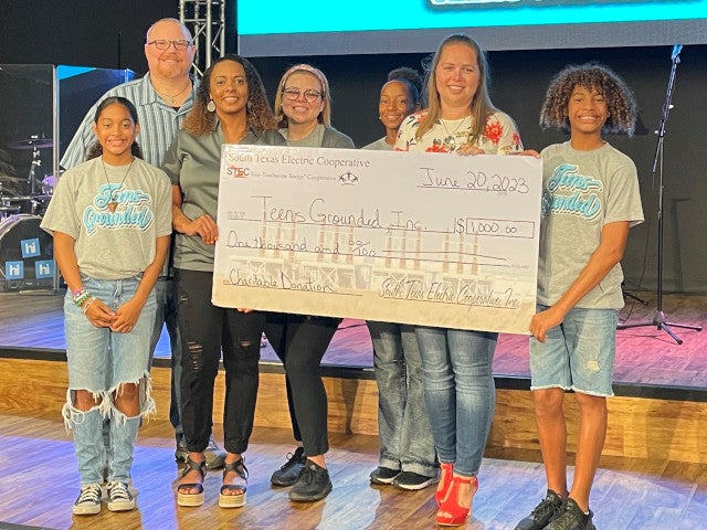 Teens Grounded Inc check presentation