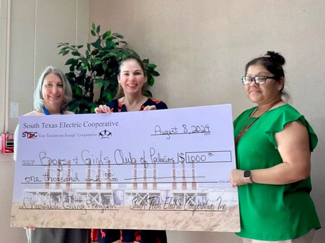 Boys and Girls Club of Palacios check presentation