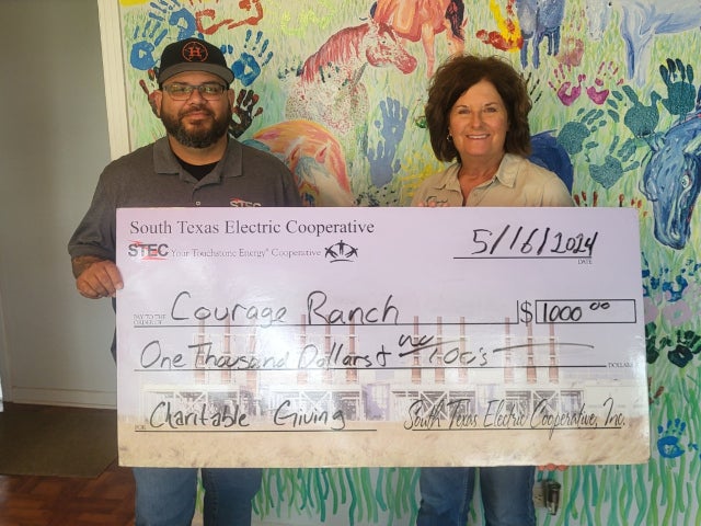 Courage Ranch check presentation