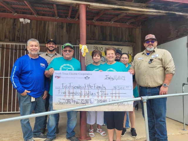 Frio Friends of the Family check presentation