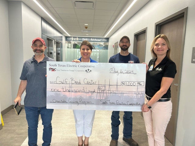 Gulf Bend Center check presentation