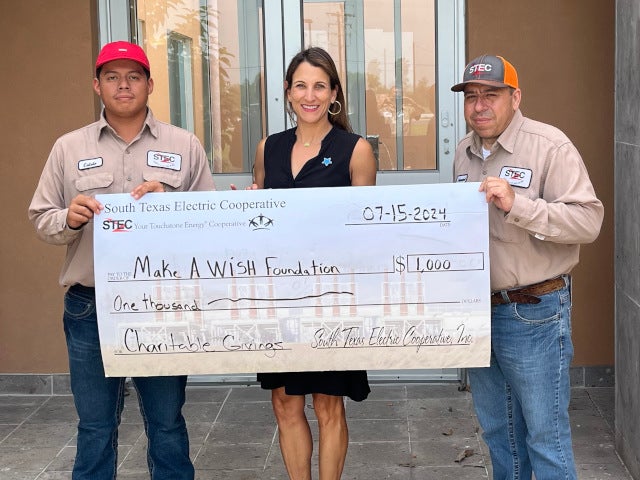 Make A Wish Foundation check presentation