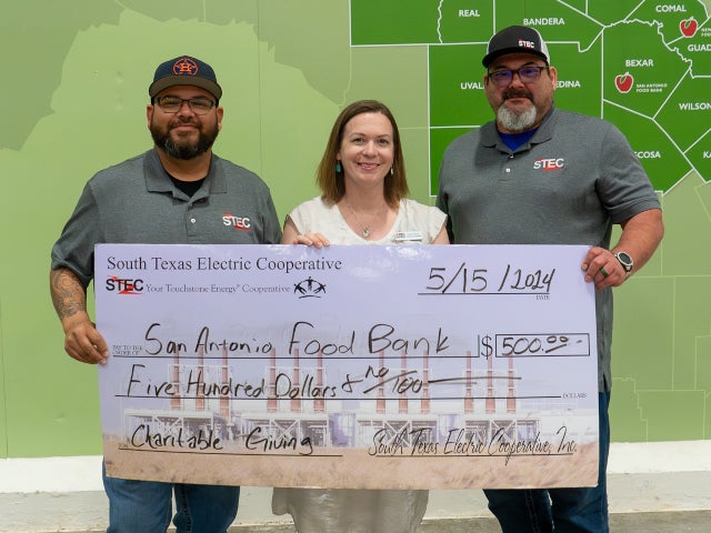 San Antonio Food Bank check presentation