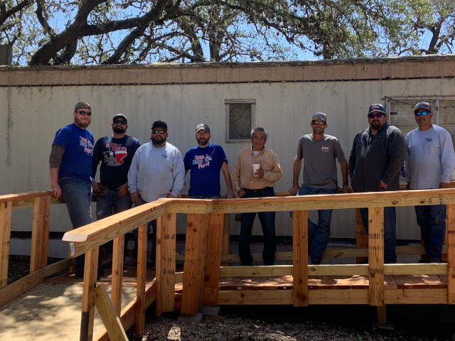 Volunteers for Texas Ramp project Poteet