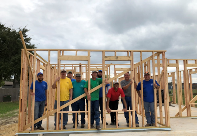STEC employees at Habitat for Humanity build on November 11, 2019